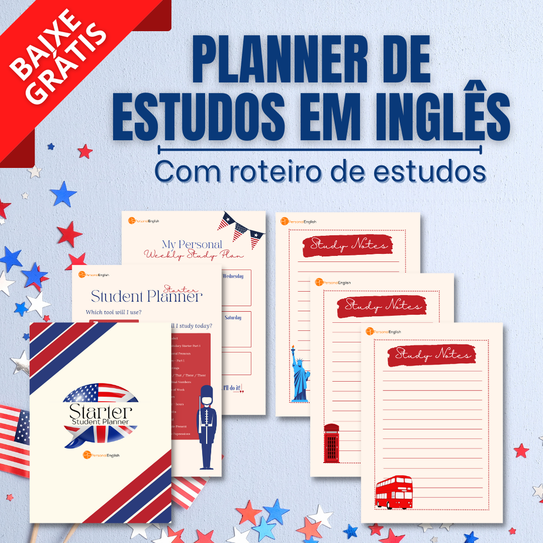 Planner De Estudos Em Inglês Gratuito